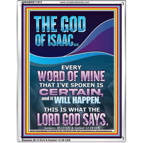 EVERY WORD OF MINE IS CERTAIN SAITH THE LORD  Scriptural Wall Art  GWABIDE11973  