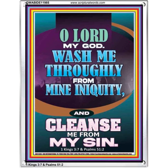 WASH ME THOROUGLY FROM MINE INIQUITY  Scriptural Verse Portrait   GWABIDE11985  
