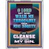 WASH ME THOROUGLY FROM MINE INIQUITY  Scriptural Verse Portrait   GWABIDE11985  "16X24"