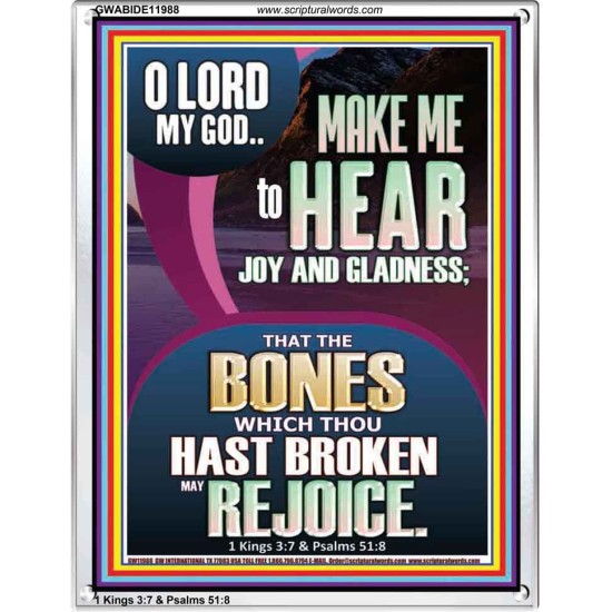 MAKE ME TO HEAR JOY AND GLADNESS  Scripture Portrait Signs  GWABIDE11988  