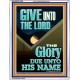 GIVE UNTO THE LORD GLORY DUE UNTO HIS NAME  Bible Verse Art Portrait  GWABIDE12004  