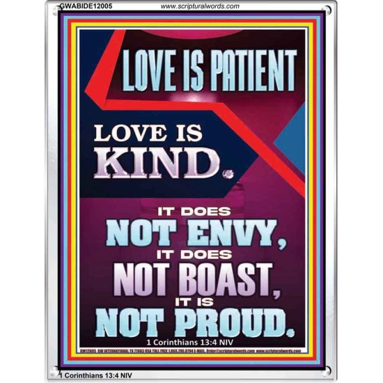 LOVE IS PATIENT AND KIND AND DOES NOT ENVY  Christian Paintings  GWABIDE12005  