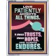 LOVE PATIENTLY ACCEPTS ALL THINGS  Scripture Art Work  GWABIDE12009  