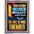 DELIVER ME NOT OVER UNTO THE WILL OF MINE ENEMIES ABBA FATHER  Modern Christian Wall Décor Portrait  GWABIDE12191  "16X24"