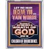 LET NO MAN DECEIVE YOU WITH VAIN WORDS  Church Picture  GWABIDE12226  "16X24"