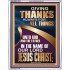 GIVING THANKS ALWAYS FOR ALL THINGS UNTO GOD  Ultimate Inspirational Wall Art Portrait  GWABIDE12229  "16X24"