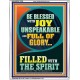 BE BLESSED WITH JOY UNSPEAKABLE  Contemporary Christian Wall Art Portrait  GWABIDE12239  