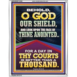 LOOK UPON THE FACE OF THINE ANOINTED O GOD  Contemporary Christian Wall Art  GWABIDE12242  "16X24"