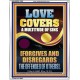 LOVE COVERS A MULTITUDE OF SINS  Christian Art Portrait  GWABIDE12255  