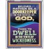 RATHER BE A DOORKEEPER IN THE HOUSE OF GOD THAN IN THE TENTS OF WICKEDNESS  Scripture Wall Art  GWABIDE12283  "16X24"