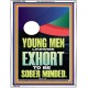 YOUNG MEN BE SOBERLY MINDED  Scriptural Wall Art  GWABIDE12285  