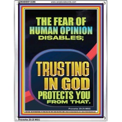 TRUSTING IN GOD PROTECTS YOU  Scriptural Décor  GWABIDE12286  "16X24"