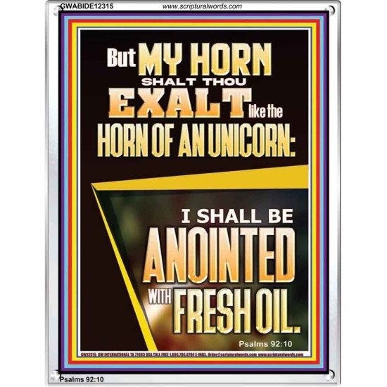 MY HORN SHALT THOU EXALT   Custom Contemporary Christian Wall Art  GWABIDE12315  