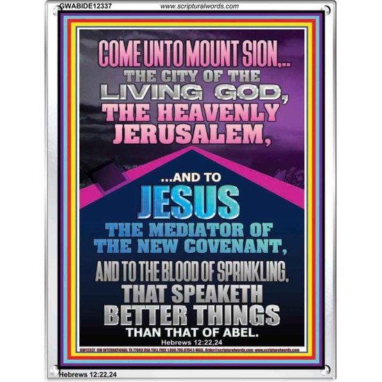 MOUNT SION THE HEAVENLY JERUSALEM  Unique Bible Verse Portrait  GWABIDE12337  