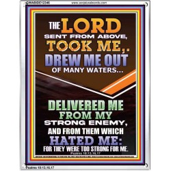 THE LORD DREW ME OUT OF MANY WATERS  New Wall Décor  GWABIDE12346  "16X24"