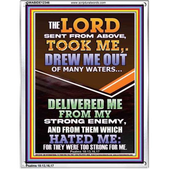 THE LORD DREW ME OUT OF MANY WATERS  New Wall Décor  GWABIDE12346  