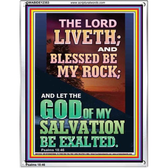 BLESSED BE MY ROCK GOD OF MY SALVATION  Bible Verse for Home Portrait  GWABIDE12353  