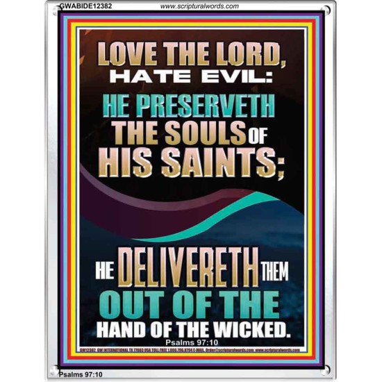 DELIVERED OUT OF THE HAND OF THE WICKED  Bible Verses Portrait Art  GWABIDE12382  