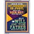 I SEEK NOT MINE OWN WILL BUT THE WILL OF THE FATHER  Inspirational Bible Verse Portrait  GWABIDE12385  "16X24"