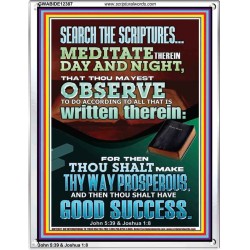 SEARCH THE SCRIPTURES MEDITATE THEREIN DAY AND NIGHT  Bible Verse Wall Art  GWABIDE12387  "16X24"