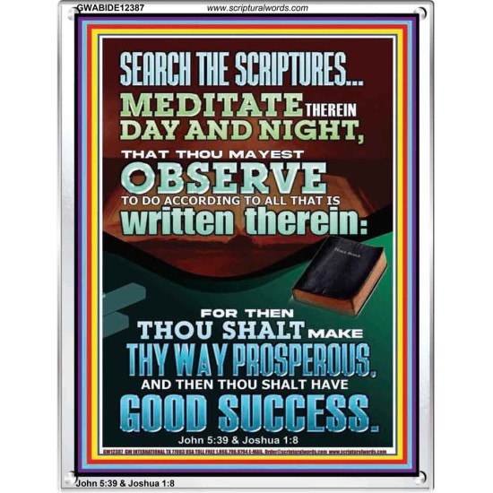 SEARCH THE SCRIPTURES MEDITATE THEREIN DAY AND NIGHT  Bible Verse Wall Art  GWABIDE12387  
