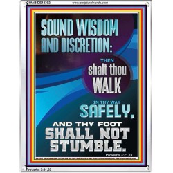 THY FOOT SHALL NOT STUMBLE  Bible Verse for Home Portrait  GWABIDE12392  "16X24"
