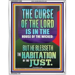 THE LORD BLESSED THE HABITATION OF THE JUST  Large Scriptural Wall Art  GWABIDE12399  "16X24"