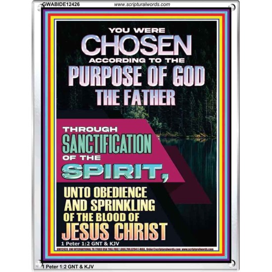 CHOSEN ACCORDING TO THE PURPOSE OF GOD THROUGH SANCTIFICATION OF THE SPIRIT  Unique Scriptural Portrait  GWABIDE12426  