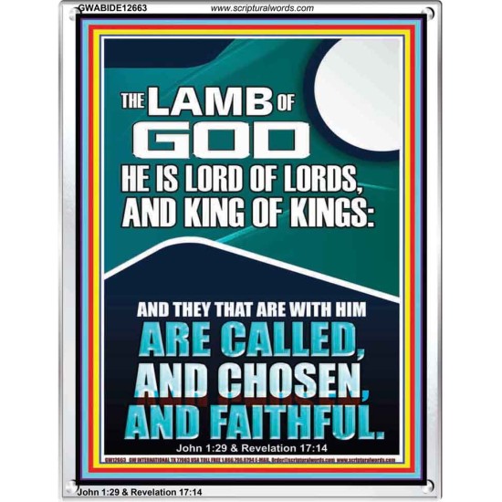 THE LAMB OF GOD LORD OF LORDS KING OF KINGS  Unique Power Bible Portrait  GWABIDE12663  