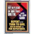 REPENT AND TURN TO GOD AND DO WORKS MEET FOR REPENTANCE  Righteous Living Christian Portrait  GWABIDE12674  "16X24"