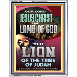 LAMB OF GOD THE LION OF THE TRIBE OF JUDA  Unique Power Bible Portrait  GWABIDE12945  "16X24"