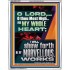 WITH MY WHOLE HEART I WILL SHEW FORTH ALL THY MARVELLOUS WORKS  Bible Verses Art Prints  GWABIDE12997  "16X24"