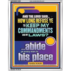 HOW LONG REFUSE YE TO KEEP MY COMMANDMENTS AND MY LAWS  Christian Portrait Art  GWABIDE13009  "16X24"