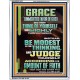 GRACE UNMERITED FAVOR OF GOD BE MODEST IN YOUR THINKING AND JUDGE YOURSELF  Christian Portrait Wall Art  GWABIDE13011  