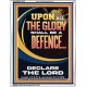 THE GLORY OF GOD SHALL BE THY DEFENCE  Bible Verse Portrait  GWABIDE13013  