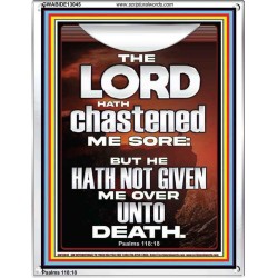 THE LORD HAS NOT GIVEN ME OVER UNTO DEATH  Contemporary Christian Wall Art  GWABIDE13045  