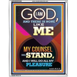 MY COUNSEL SHALL STAND  Ultimate Inspirational Wall Art Portrait  GWABIDE9386  "16X24"