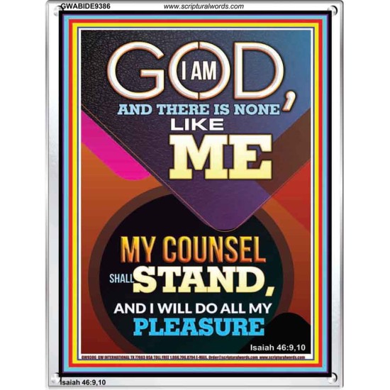 MY COUNSEL SHALL STAND  Ultimate Inspirational Wall Art Portrait  GWABIDE9386  