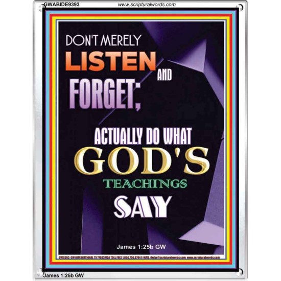 DO WHAT GOD'S TEACHINGS SAY  Children Room Portrait  GWABIDE9393  