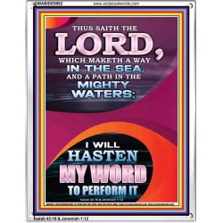 A WAY IN THE SEA AND PATH IN MIGHTY WATERS  Unique Power Bible Portrait  GWABIDE9992  "16X24"