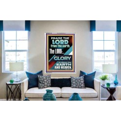 THE LORD GLORY IS ABOVE EARTH AND HEAVEN  Encouraging Bible Verses Portrait  GWABIDE11776  