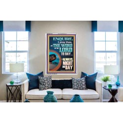 STUDY THE WORD OF THE LORD DAY AND NIGHT  Large Wall Accents & Wall Portrait  GWABIDE11817  "16X24"