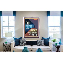 FRUIT OF THE SPIRIT IS IN ALL GOODNESS, RIGHTEOUSNESS AND TRUTH  Custom Contemporary Christian Wall Art  GWABIDE11830  "16X24"