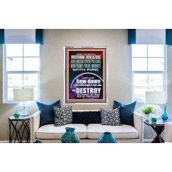 OVERTHROW THEIR ALTARS AND BREAK THEIR PILLARS  Custom Wall Scriptural Art  GWABIDE11833  "16X24"