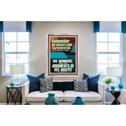 HIS MARVELLOUS WONDERS AND THE JUDGEMENTS OF HIS MOUTH  Custom Modern Wall Art  GWABIDE11839  "16X24"