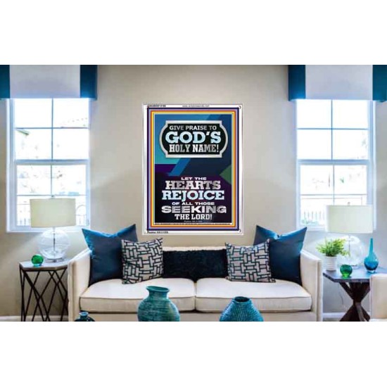 GIVE PRAISE TO GOD'S HOLY NAME  Bible Verse Art Prints  GWABIDE12185  