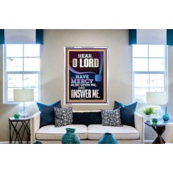 O LORD HAVE MERCY ALSO UPON ME AND ANSWER ME  Bible Verse Wall Art Portrait  GWABIDE12189  "16X24"