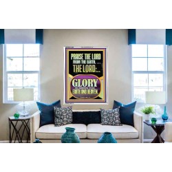 PRAISE THE LORD FROM THE EARTH  Contemporary Christian Paintings Portrait  GWABIDE12200  "16X24"