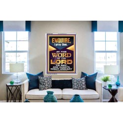 MEDITATE THE WORD OF THE LORD DAY AND NIGHT  Contemporary Christian Wall Art Portrait  GWABIDE12202  "16X24"