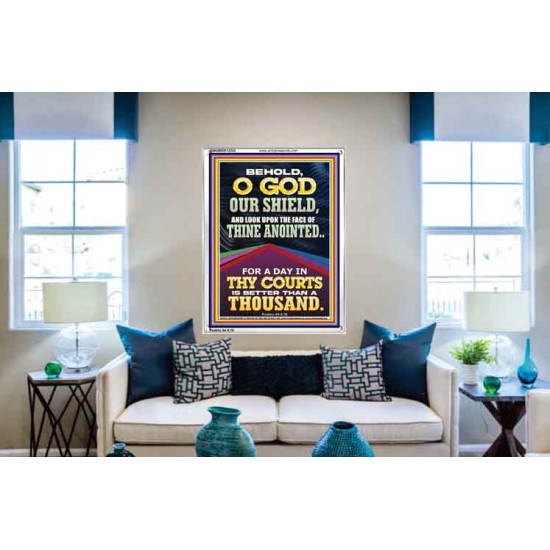 LOOK UPON THE FACE OF THINE ANOINTED O GOD  Contemporary Christian Wall Art  GWABIDE12242  